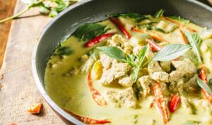 tahu tempe kuah santan pedas